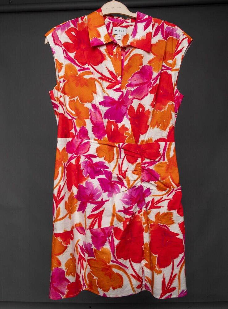 Milly Maxwell Paper Peony Print Mini Dress